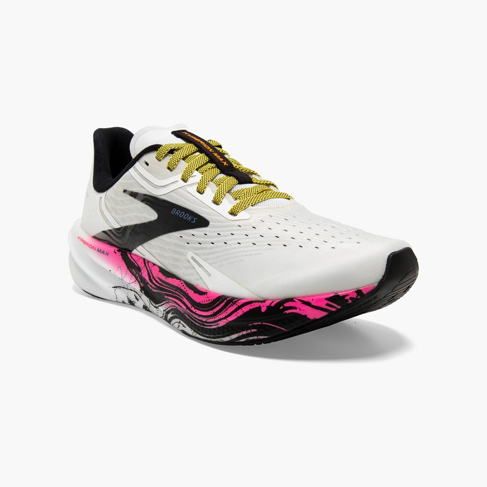 Chaussures Running Route Brooks Hyperion Max Blanche Noir Femme | CAN-7924103